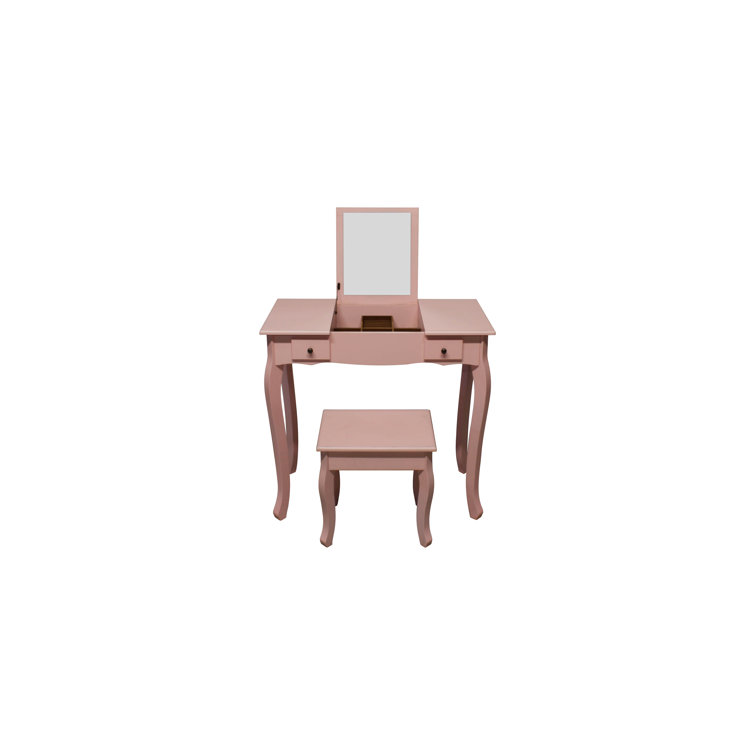 Red Barrel Studio® Wooden Vanity Table And Stool Wayfair Canada